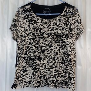 INC Lace Mesh Tee
